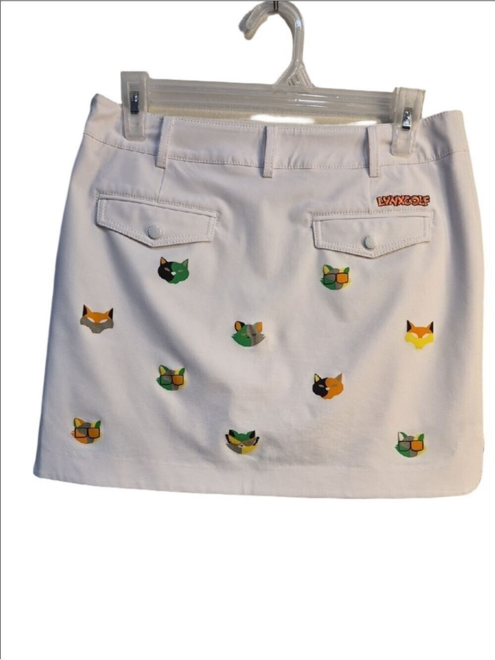 White Cat Pattern Golf Skort
